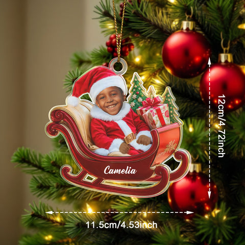 Custom Photo Ornament Baby's First Christmas Ornament