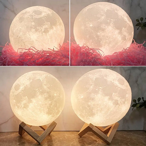 Personalized Magic 3D Moon Lamp with Family Photo