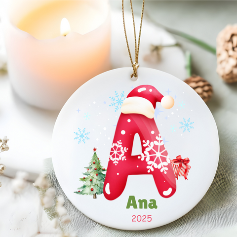 Santa’s Letter to You Custom Name & Initial Christmas Ornament 2025