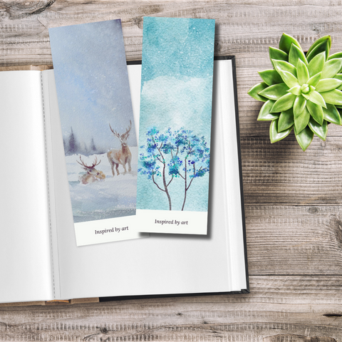 Inspired by Art Watercolor Bookmark Set