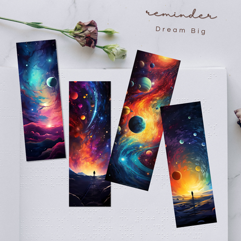 Dream Big Galaxy Bookmark Set – Cosmic Inspiration for Every Page