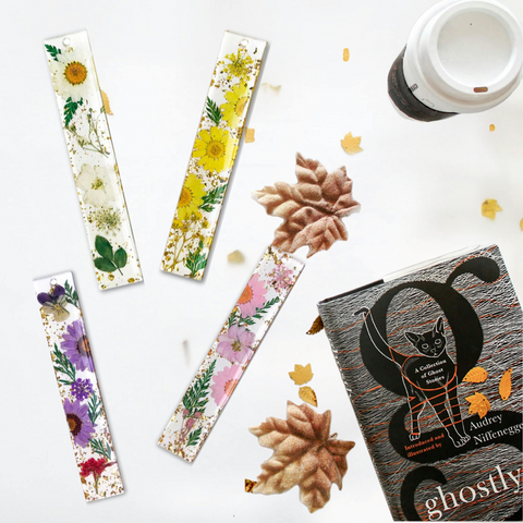 Forget Me Not Dried Flower Resin Bookmark