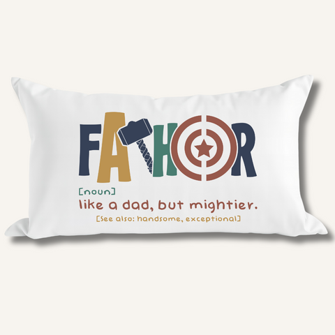 Funny Father Velvet Throw Pillow – Superhero Dad Gift