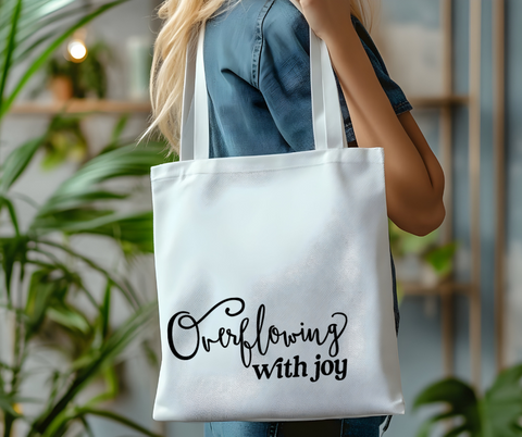 Overflowing with Joy Canvas Tote Bag