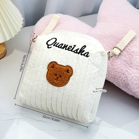 Sweet Bear Stroller Organizer with Custom Name