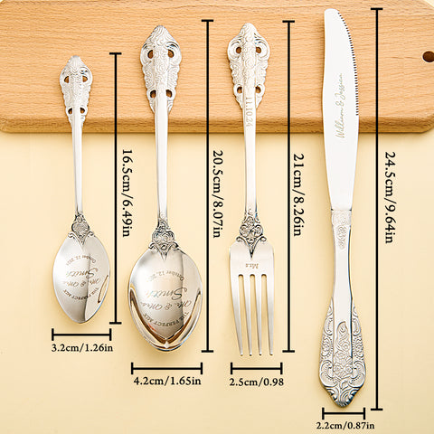 Personalized Wedding Forks Custom Engraved Tableware Gift Set