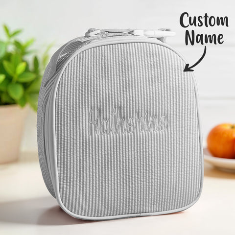 Personalized Lunch Bag with Embroidered Kid's Name