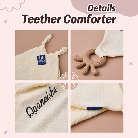 Personalized Baby Comfort Blanket with Embroidered Name