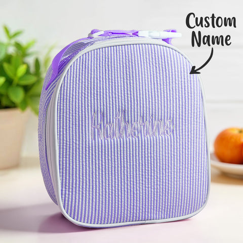 Personalized Lunch Bag with Embroidered Kid's Name