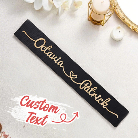Forever Love Personalized Couple Name Wooden Sign for Wedding or Home