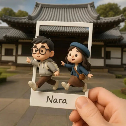 Custom 3D Travel Photo Acrylic Fridge Magnet with Text