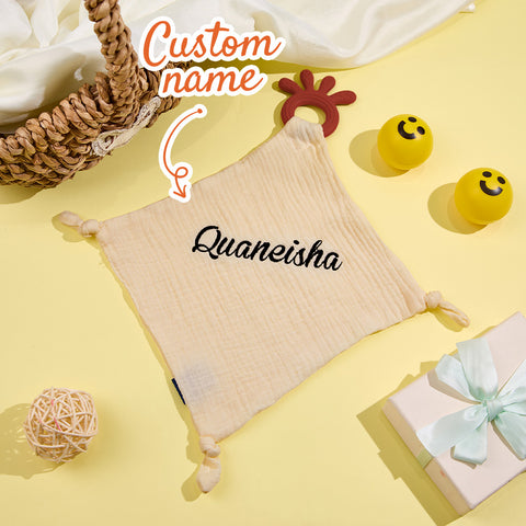 Personalized Baby Comfort Blanket with Embroidered Name