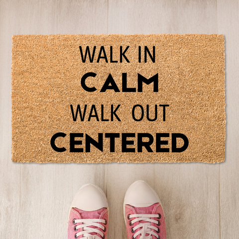Walk In Calm, Walk Out Centered Healing Coir Doormat