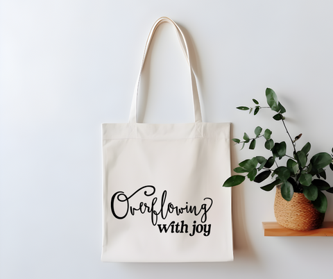 Overflowing with Joy Canvas Tote Bag