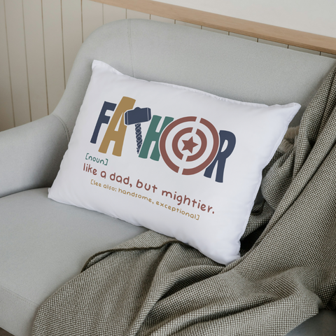 Funny Father Velvet Throw Pillow – Superhero Dad Gift