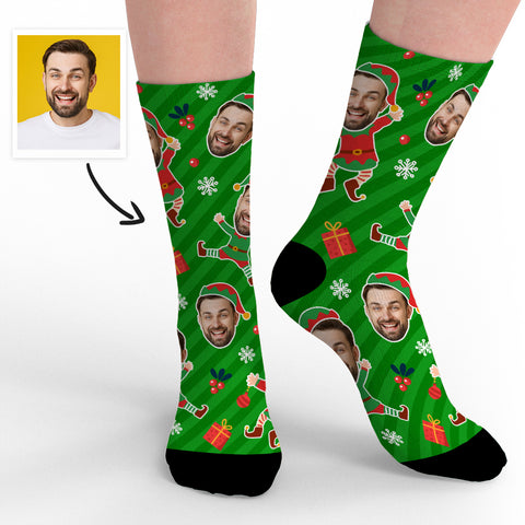 Custom Funny Face Christmas Socks