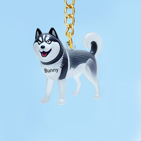 Custom Name Dog Hair Collector Keychain/Bag Charm
