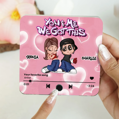 Y2K Couple Custom Music Fridge Magnet