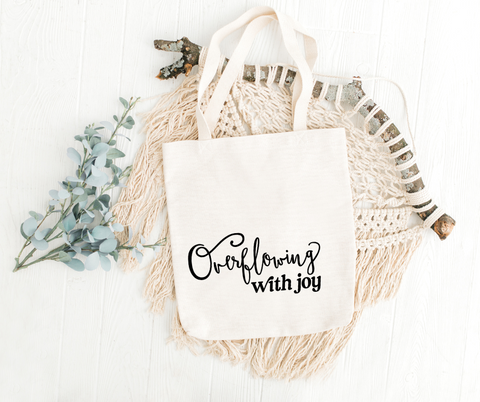 Overflowing with Joy Canvas Tote Bag