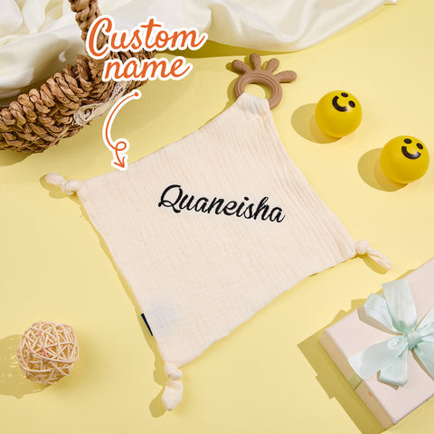 Personalized Baby Comfort Blanket with Embroidered Name
