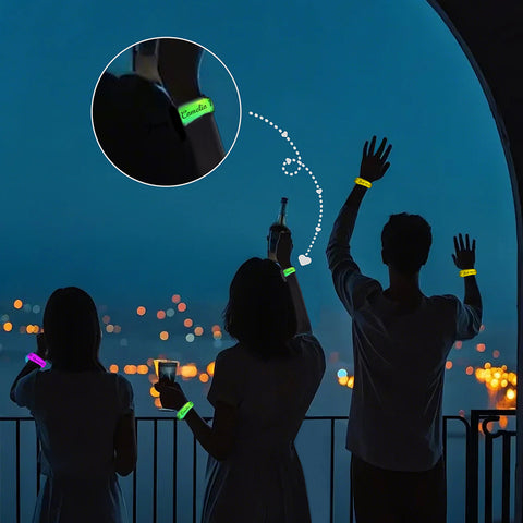 Personalized LED Glow Bracelets with Custom Photo and Text Party Event Favors