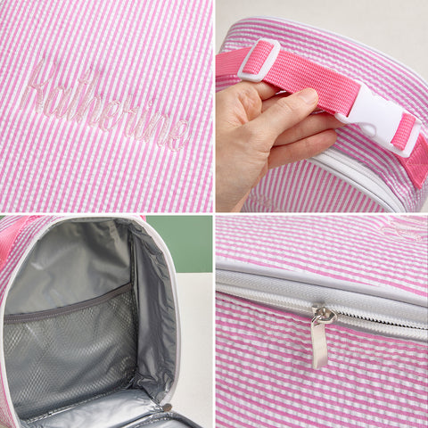 Personalized Lunch Bag with Embroidered Kid's Name