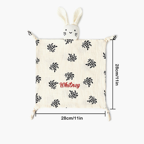 Custom Baby Blanket Doll with Bib Embroidered Name