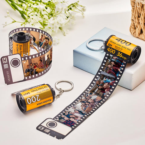 Precious Moments in a Roll Custom Photo Film Keychain