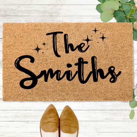 Custom Family Tree Welcome Doormat with Personalized Name
