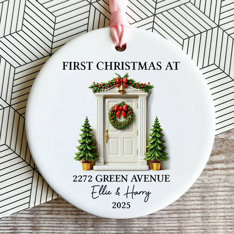 First Christmas New Home 3D Effect - Custom Ceramic Ornament
