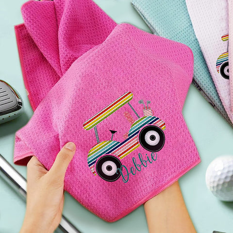 Personalized Women’s Golf Towel with Custom Embroidered Name