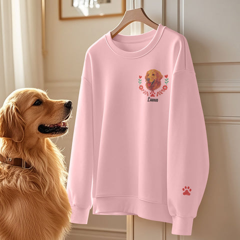 Custom Sweatshirt witth Embroidered Pet Name