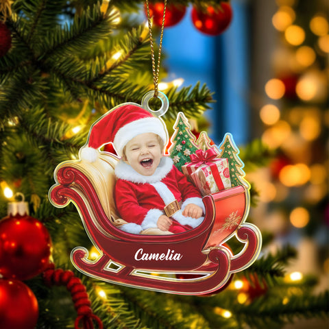 Custom Photo Ornament Baby's First Christmas Ornament