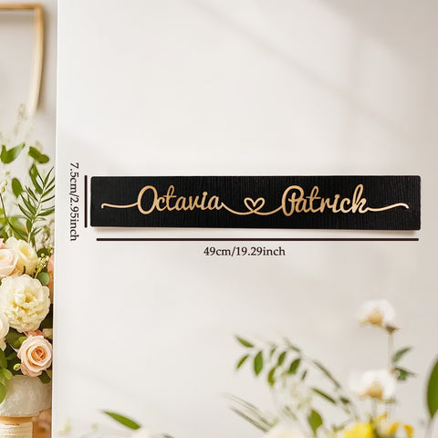Forever Love Personalized Couple Name Wooden Sign for Wedding or Home
