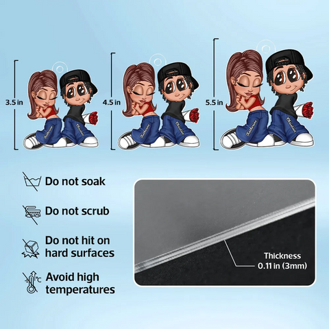 Y2K Couple Custom Acrylic Car Hanger