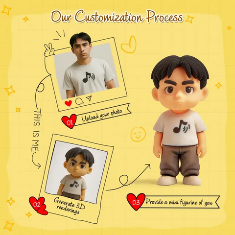 Cute Custom 3D Mini Figure Office Desk Figurine