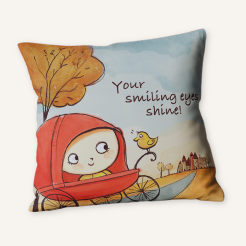 Your Smiling Eyes Shine Square Pillow