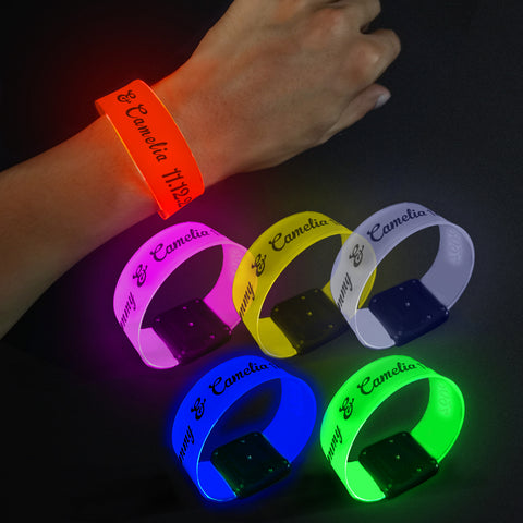 Personalized LED Glow Bracelets with Custom Photo and Text Party Event Favors
