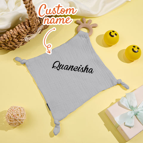 Personalized Baby Comfort Blanket with Embroidered Name