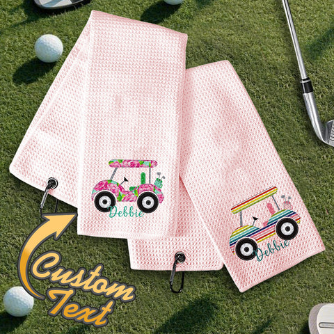 Personalized Women’s Golf Towel with Custom Embroidered Name