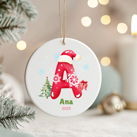 Santa’s Letter to You Custom Name & Initial Christmas Ornament 2025