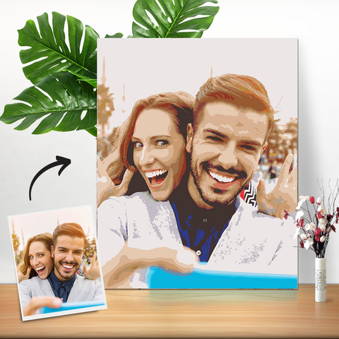 Custom Photo to Oil Painting Canvas DIY Digital Art