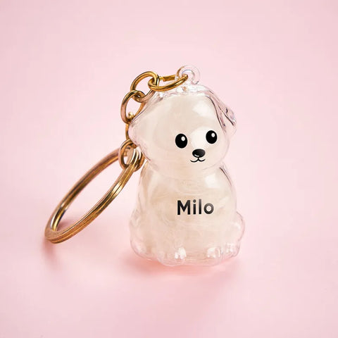 Custom Name Dog Hair Collector Keychain/Bag Charm