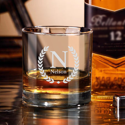 Personalized Text Whisky Glass with Your Names