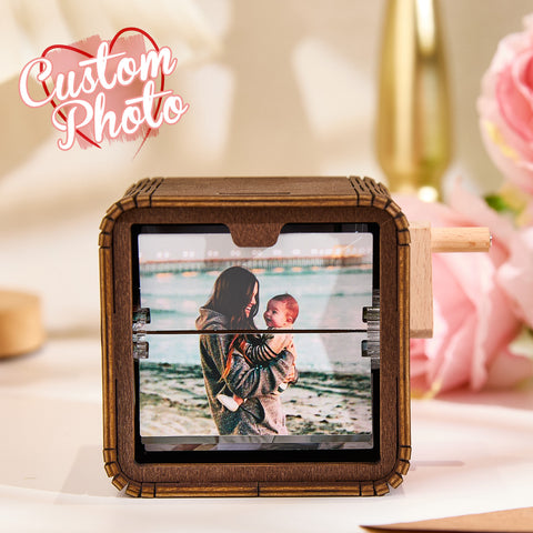 Custom Photo Flipbook Animation Frame – Hand-Cranked Music Light Box