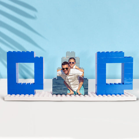 Personalized DAD & PAPA Photo Building Block Puzzle