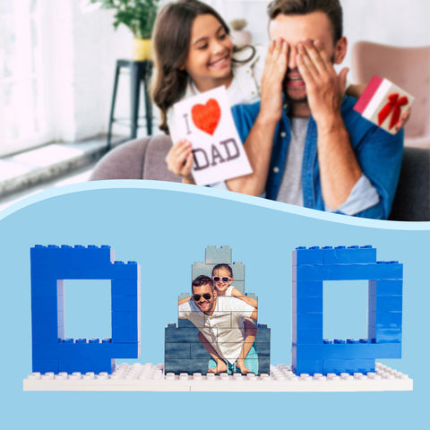 Personalized DAD & PAPA Photo Building Block Puzzle