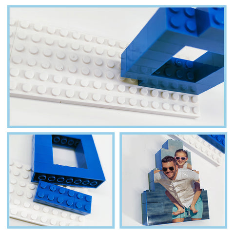 Personalized DAD & PAPA Photo Building Block Puzzle