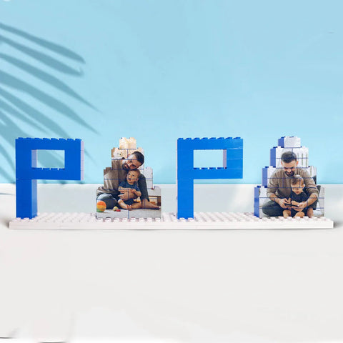 Personalized DAD & PAPA Photo Building Block Puzzle