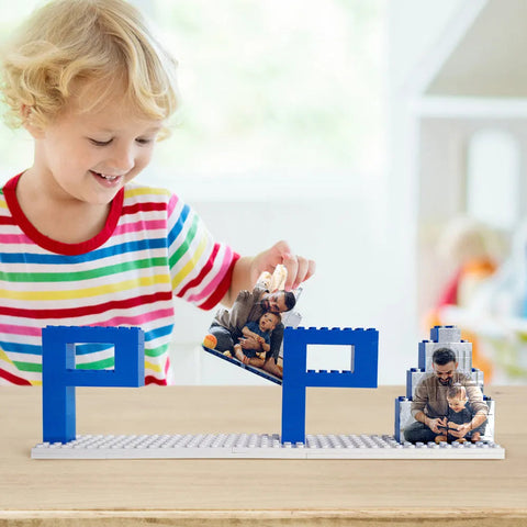 Personalized DAD & PAPA Photo Building Block Puzzle